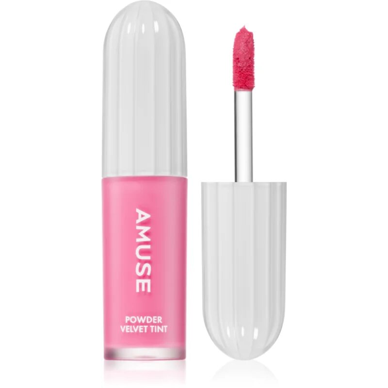 AMUSE Powder Velvet Tint дълготрайно течно червило с матиращ ефект цвят 07 Salty Grape 3.3 гр.