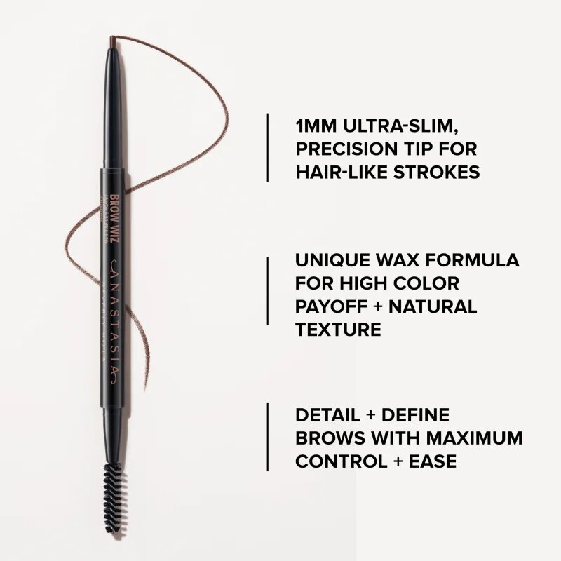 Anastasia Beverly Hills Brow Wiz прецизен молив за вежди цвят Dark Brown 0.09 гр.