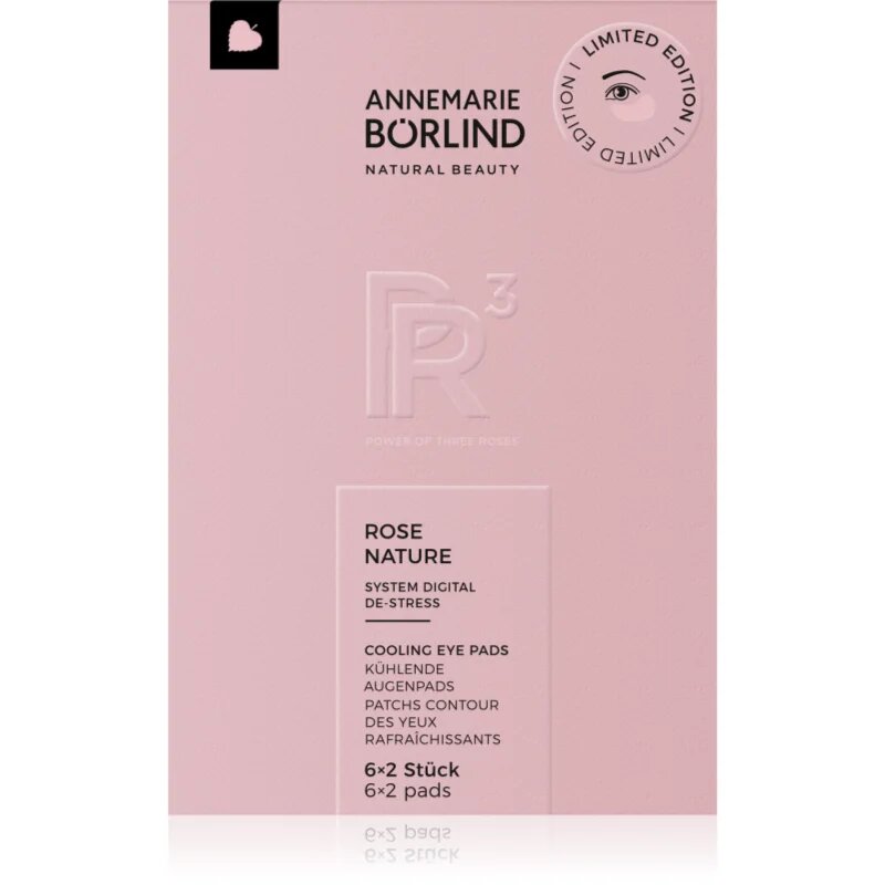 ANNEMARIE BÖRLIND Rose Nature Eyepads околоочна маска против отоци и тъмни кръгове 6x2 бр.