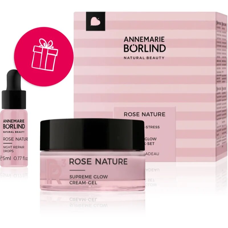 ANNEMARIE BÖRLIND Rose Nature Supreme Glow X-MAS Set подаръчен комплект за перфектна кожа