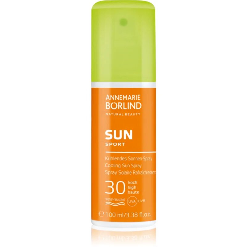ANNEMARIE BÖRLIND SUN SPORT слънцезащитен спрей с охлаждащ ефект SPF 30 100 мл.