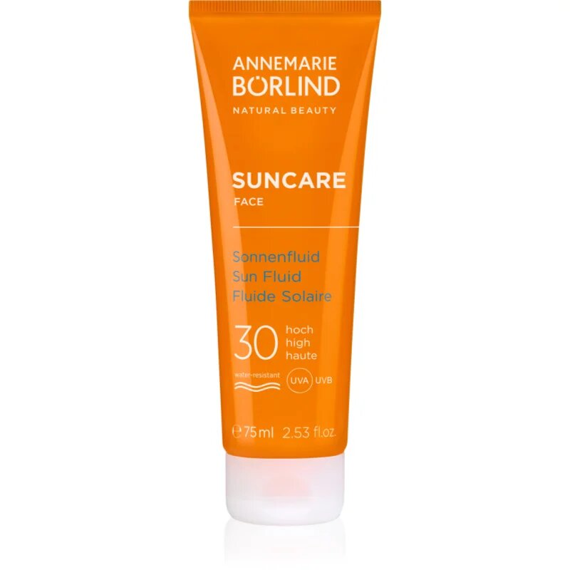 ANNEMARIE BÖRLIND SUNCARE флуид за лице за тен SPF 30 75 мл.