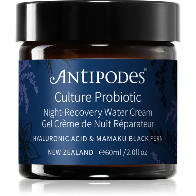 Antipodes Culture Probiotic Night Recovery Water Cream интензивен нощен крем за ревитализиране на кожата с пробиотик 60 мл.