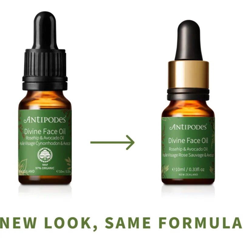 Antipodes Divine Face Oil Rosehip & Avocado Oil защитен серум против първите признаци на стареене на кожата 10 мл.