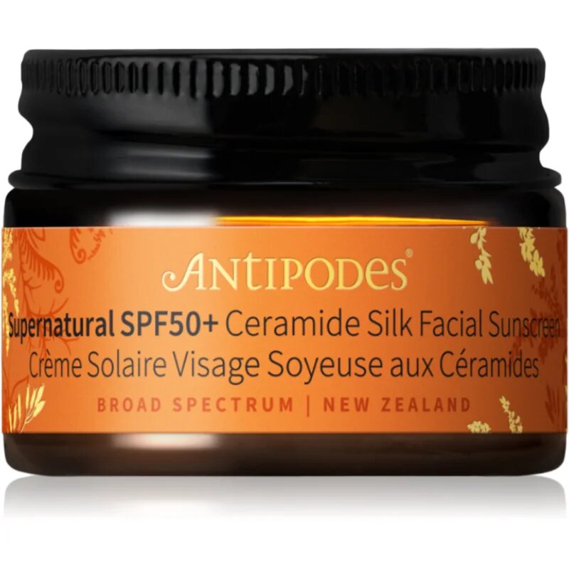 Antipodes Supernatural SPF50+ Ceramide Silk Facial Sunscreen защитен крем за лице с церамиди SPF 50+ 15 мл.