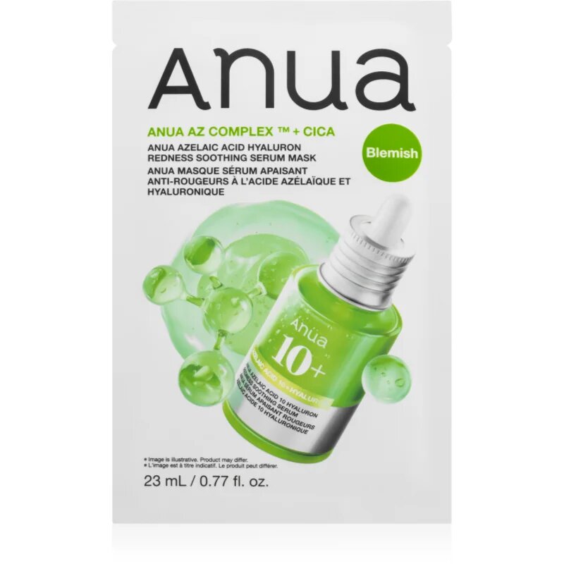 Anua Azelaic Acid Redness Soothing Serum Mask успокояваща платнена маска против зачервяване на кожата 23 мл.