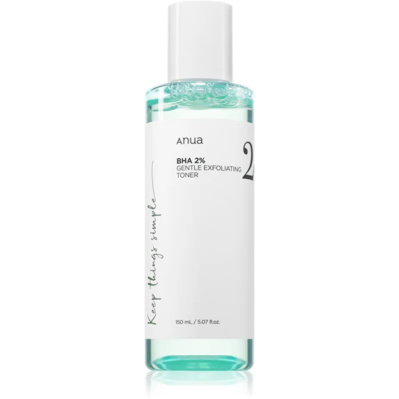 Anua BHA 2% Gentle Exfoliating Toner нежен ексфолиращ тоник за проблемна кожа акне 150 мл.