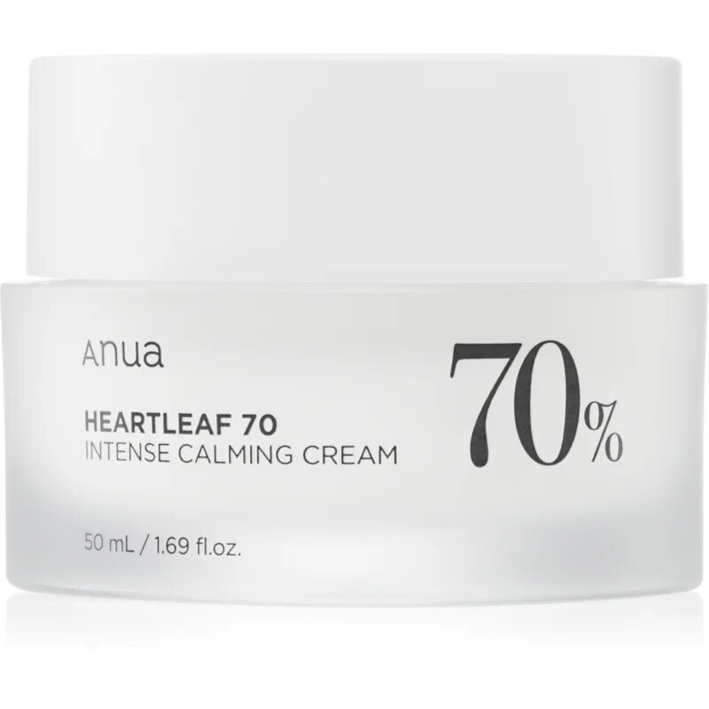 Anua Heartleaf 70% Intense Calming Cream интензивен успокояващ и защитен крем за всички видове кожа включително и чувствителна 50 мл.