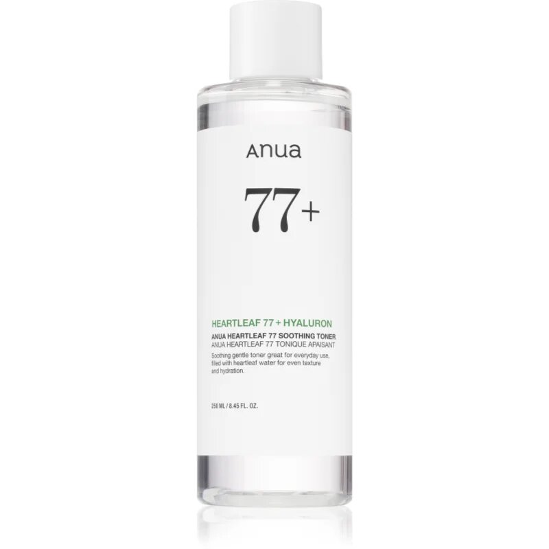 Anua Heartleaf 77% Soothing Toner почистващ и успокояващ тоник възстановяващ кожната бариера 250 мл.