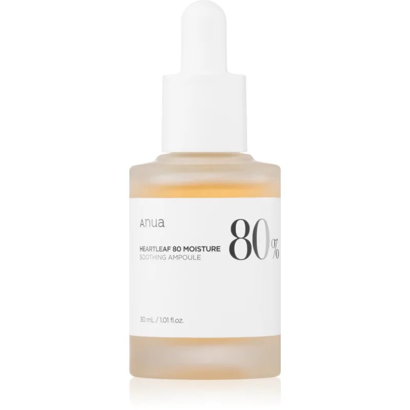 Anua Heartleaf 80% Moisture Ampoule ампули за интензивно обновяване на кожата с успокояващ ефект 30 мл.