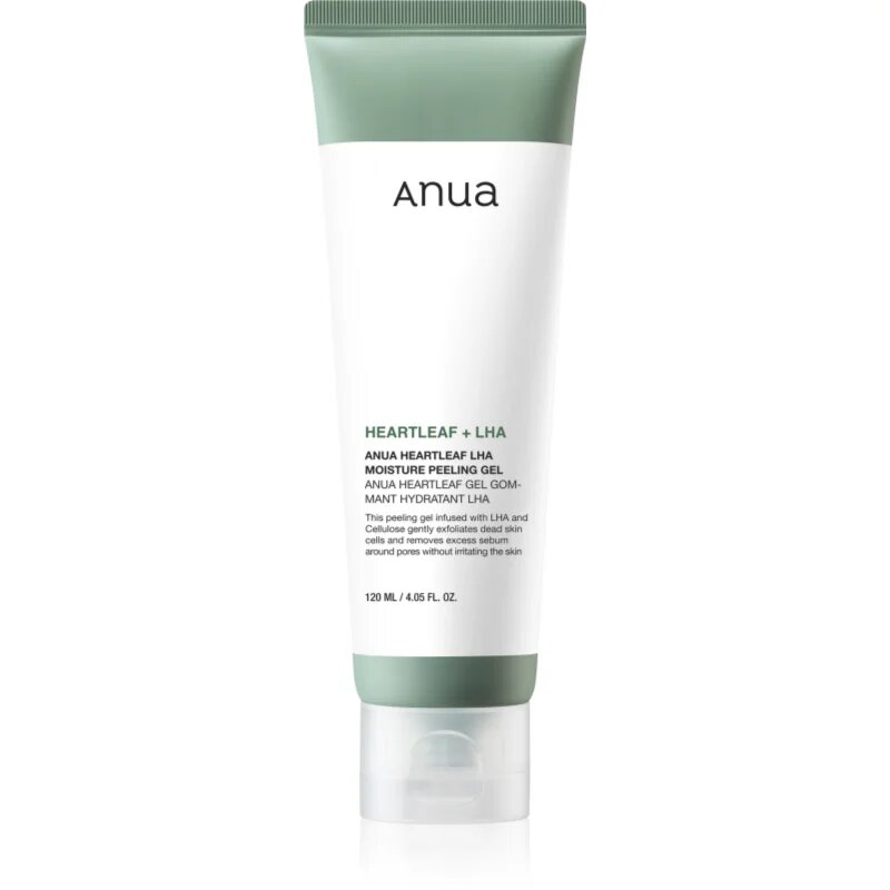 Anua Heartleaf LHA Moisture Peeling Gel нежен гел-пилинг за чувствителна кожа склонна към акне 120 мл.
