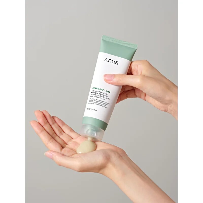 Anua Heartleaf LHA Moisture Peeling Gel нежен гел-пилинг за чувствителна кожа склонна към акне 120 мл.