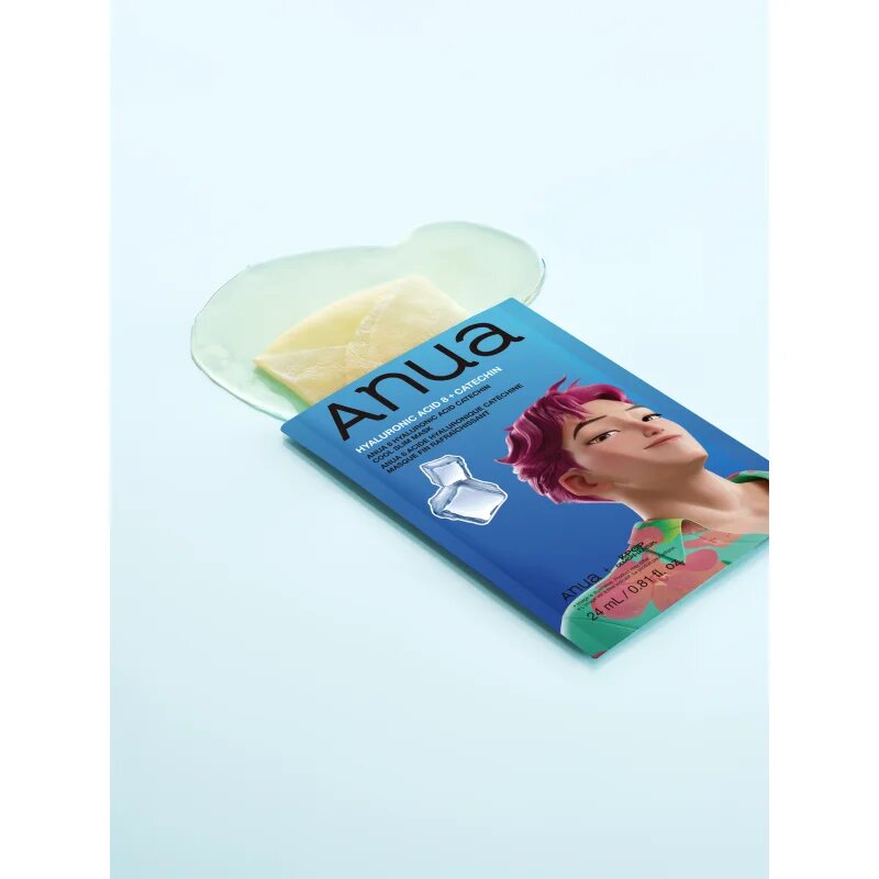 Anua K-Pop Demon Hunters Hyaluronic Acid 8 + Catechin хидратираща платнена маска с охлаждащ ефект 23 мл.
