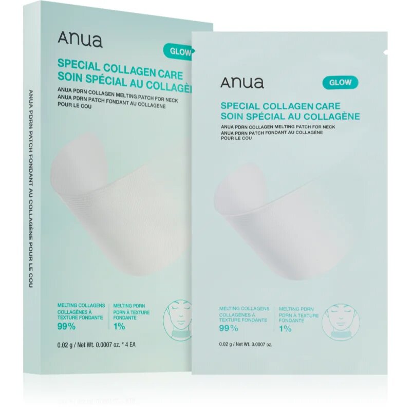Anua PDRN Collagen Melting Patch For Neck маска с лифтинг и стягащ ефект за шия и деколте 4 бр.