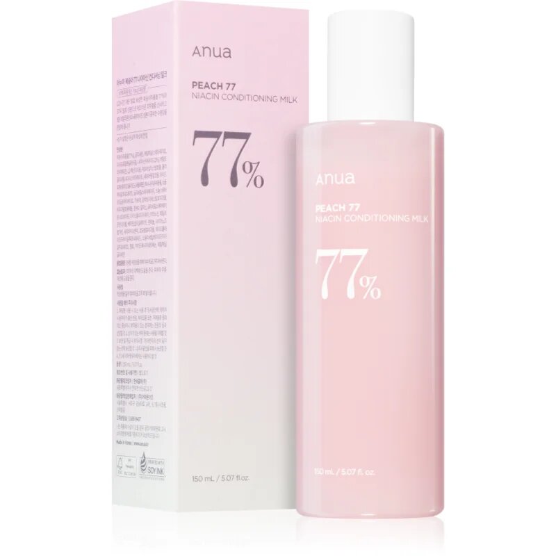 Anua Peach 77% Niacin Conditioning Milk хидратиращ лосион за лице за чувствителна и суха кожа 150 мл.
