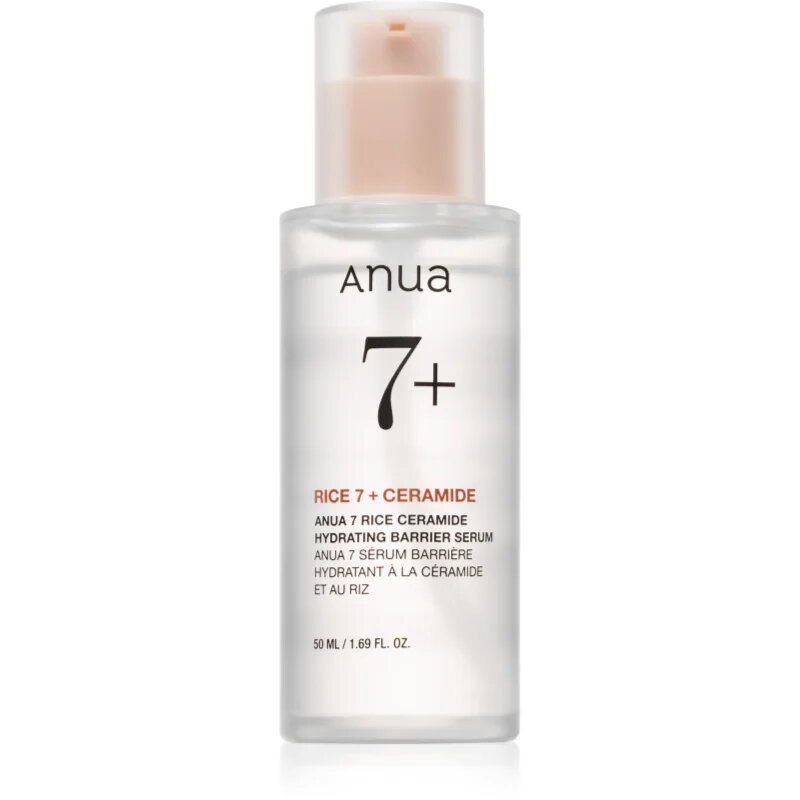 Anua Rice 7 Ceramide Hydrating Barrier Serum интензивен хидратиращ серум за лице възстановяващ кожната бариера 50 мл.