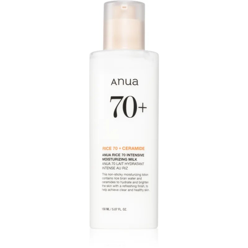 Anua Rice 70 Intensive Moisturizing Milk озаряващ и хидратиращ лосион за лице 150 мл.