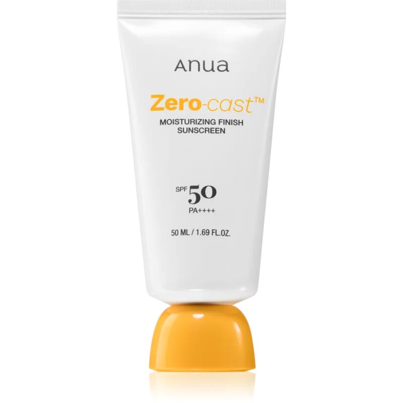 Anua Zero-Cast Moisturizing Finish Sunscreen хидратиращ защитен крем SPF 50 50 мл.