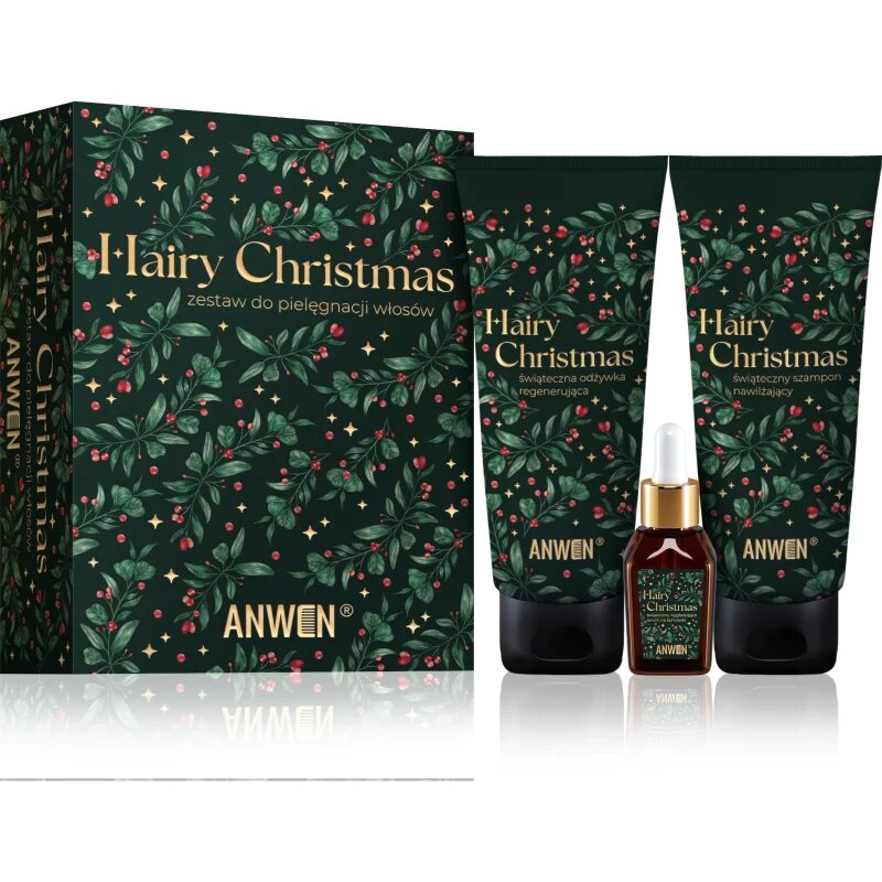 Anwen Hairy Christmas подаръчен комплект За коса 3 бр.