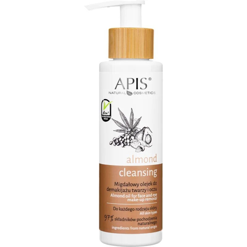 Apis Natural Cosmetics Almond почистващо и премахващо грима масло 150 мл.