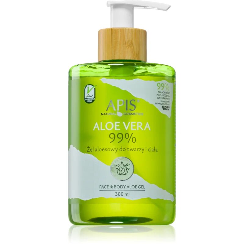 Apis Natural Cosmetics Aloe Vera интензивен хидратиращ гел за лице тяло и коса 300 мл.
