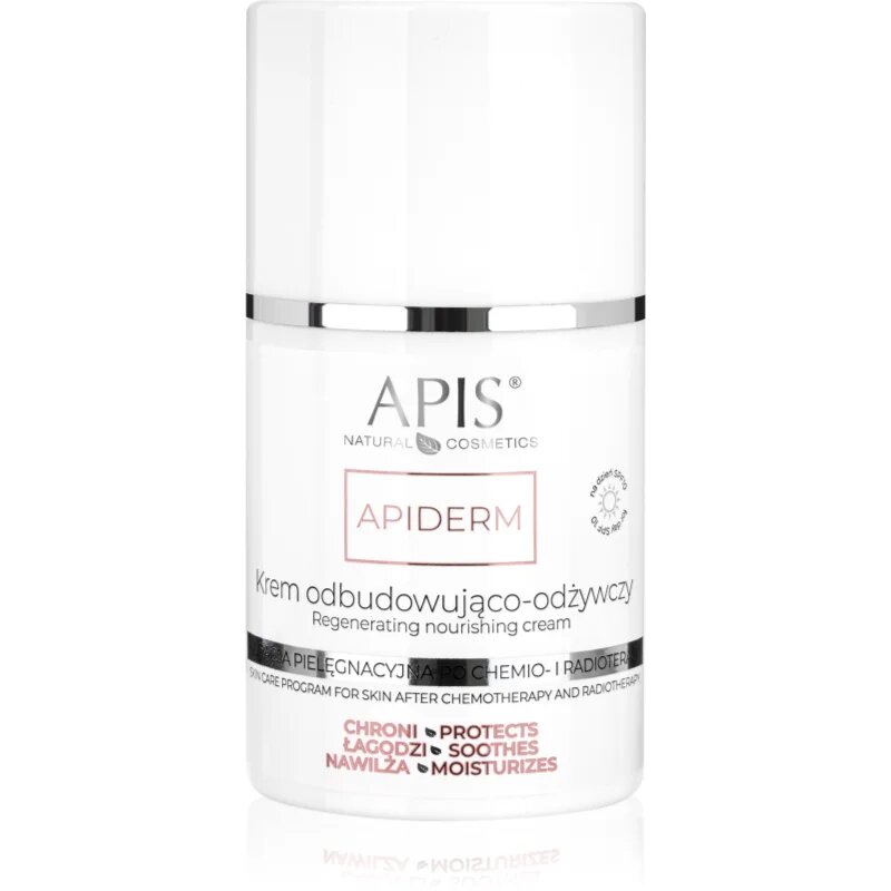 Apis Natural Cosmetics Apiderm дневен крем за регенерация и подхранване на лицето SPF 10 50 мл.