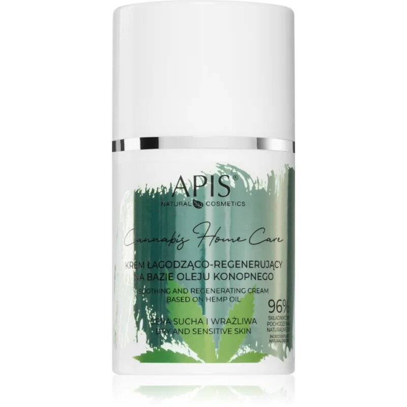 Apis Natural Cosmetics Cannabis Home Care лек хидратиращ крем за суха до чувствителна кожа 50 мл.