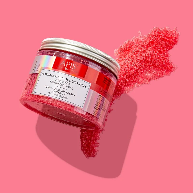 Apis Natural Cosmetics Cranberry Vitality сол за релаксираща вана с минерали от Мъртво море 650 гр.