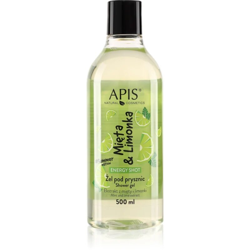 Apis Natural Cosmetics Energy Shot Mint & Lime енергизиращ душ-гел 500 мл.