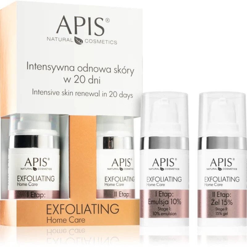 Apis Natural Cosmetics Exfoliation Home Care комплект интензивно възстановяване и разтягане на кожата 2x15 мл.