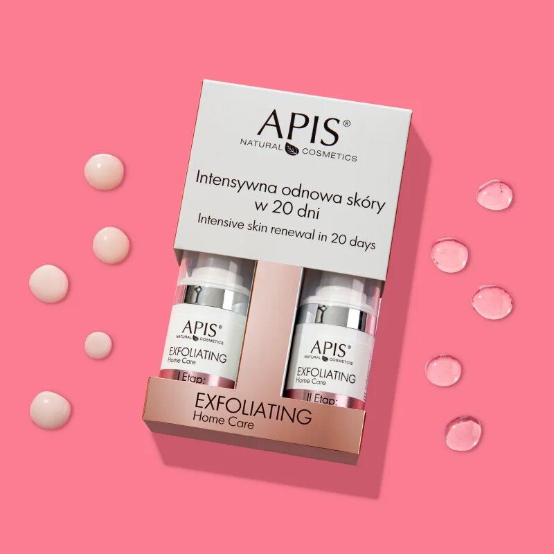Apis Natural Cosmetics Exfoliation Home Care комплект интензивно възстановяване и разтягане на кожата 2x15 мл.