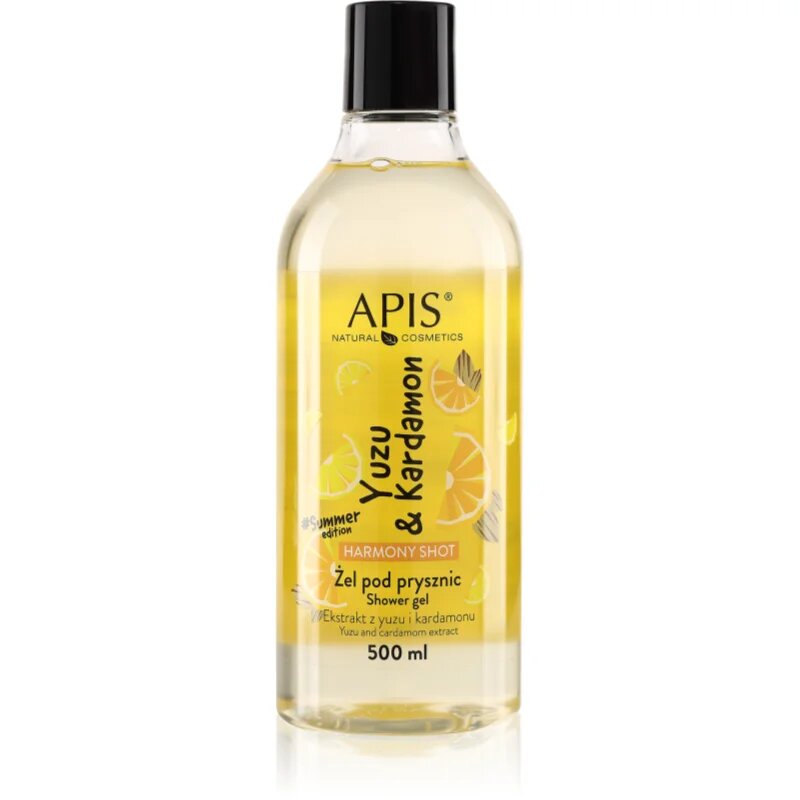 Apis Natural Cosmetics Harmony Shot Yuzu & Cardamom хармонизиращ душ гел 500 мл.