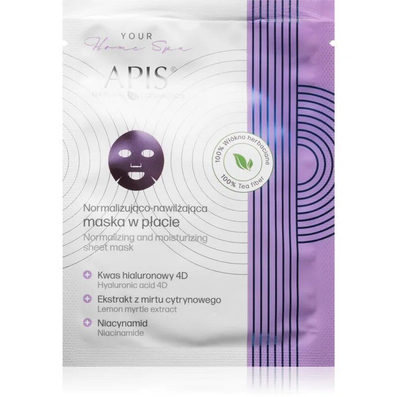 Apis Natural Cosmetics Home Spa хидратираща платнена маска за лице 20 гр.