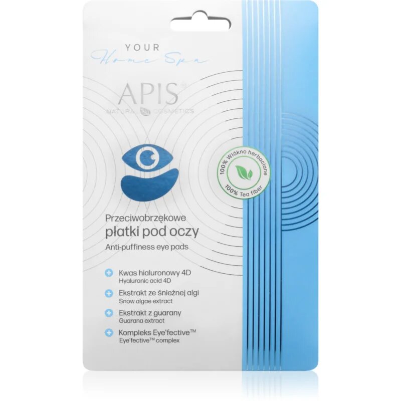 Apis Natural Cosmetics Home Spa маска за очи против отоци и тъмни кръгове 1 чифт
