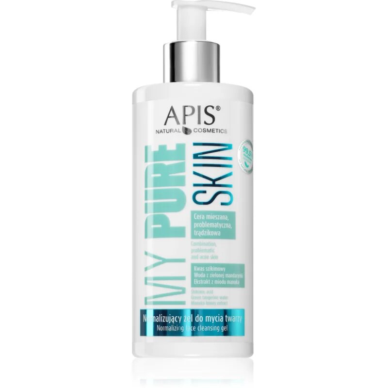 Apis Natural Cosmetics My Pure Skin нормализиращ почистващ гел за лице 300 мл.