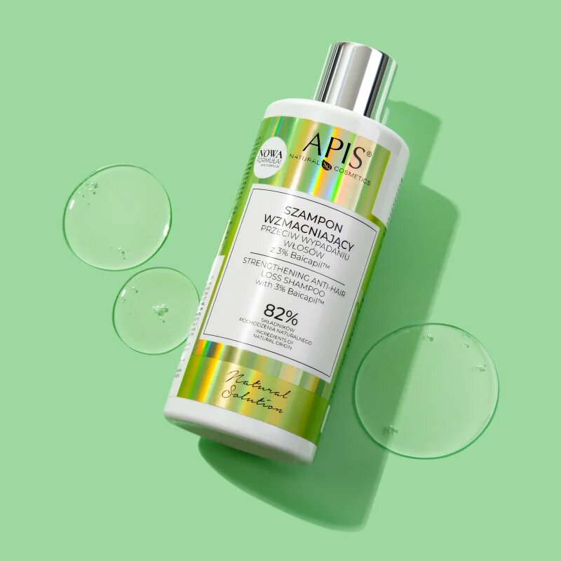 Apis Natural Cosmetics Natural Solution 3% Baicapil укрепващ шампоан против косопад 300 мл.