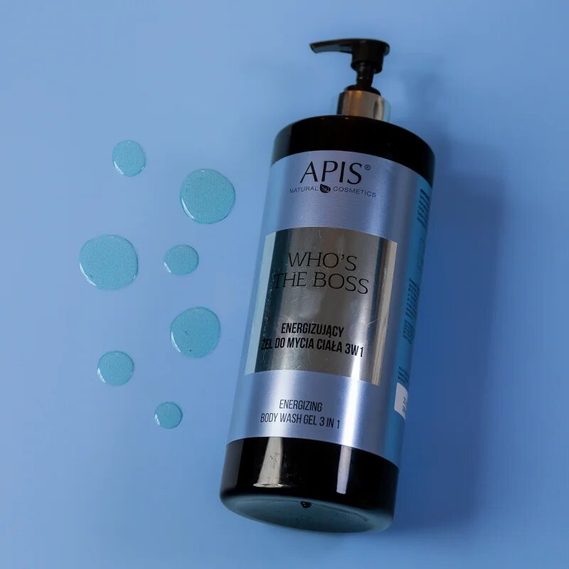 Apis Natural Cosmetics Who's The Boss енергизиращ душ-гел 3 в 1 за мъже 1000 мл.