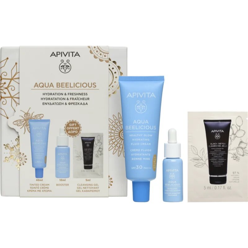 Apivita Aqua Beelicious Hydration & Natural Coverage Set коледен подаръчен комплект за освежаване и хидратация
