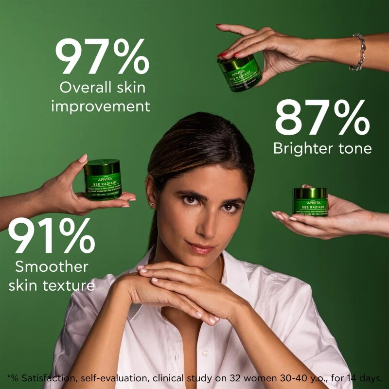 Apivita Bee Radiant Gel-Cream - Light texture лек гел-крем против стареене и за стягане на кожата 50 мл.