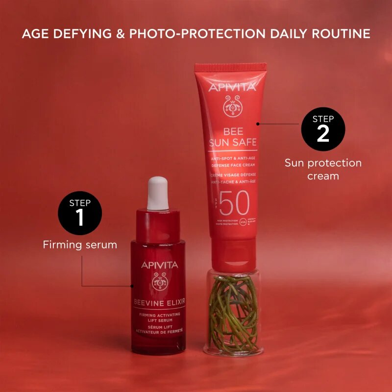Apivita Bee Sun Safe Anti-Spot and Anti-Age Face Cream SPF 50 защитен крем против стареене на кожата SPF 50 50 мл.