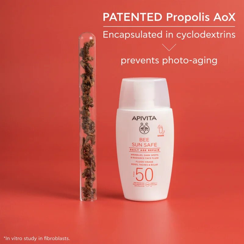 Apivita Bee Sun Safe Daily Age Repair Fluid SPF50 защитен флуид против бръчки SPF 50 50 мл.