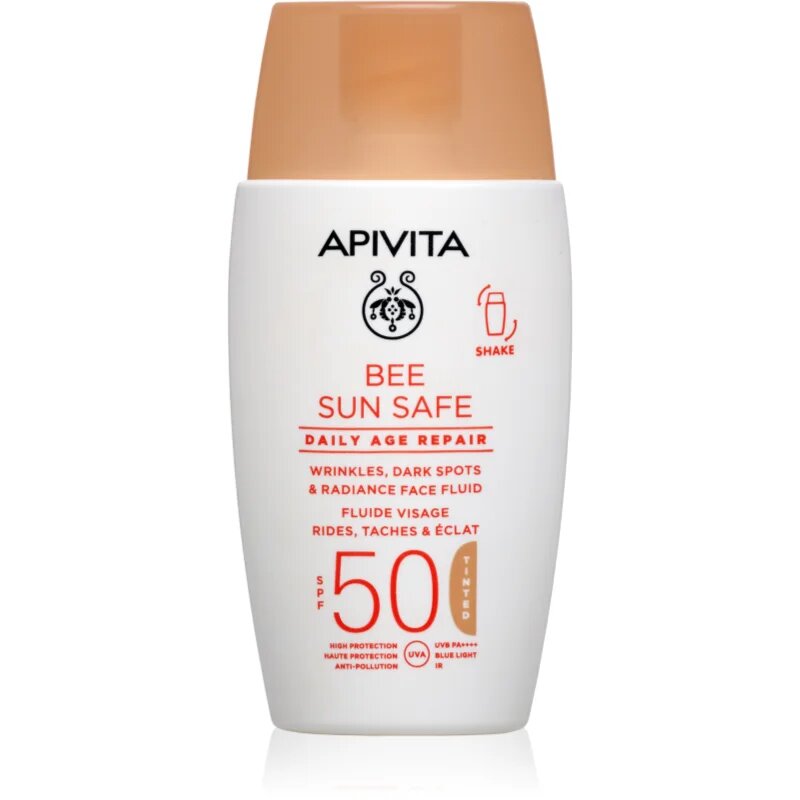 Apivita Bee Sun Safe Daily Age Repair Tinted Fluid SPF50 тониращ защитен крем SPF 50 50 мл.
