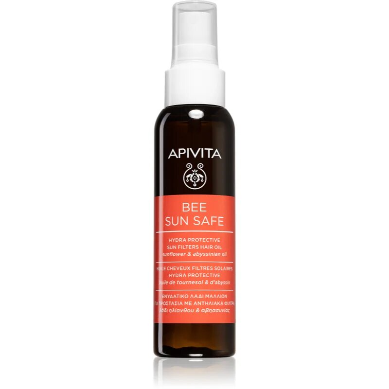 Apivita Bee Sun Safe Hair Oil хидратиращо олио за изтощена от слънце коса 100 мл.