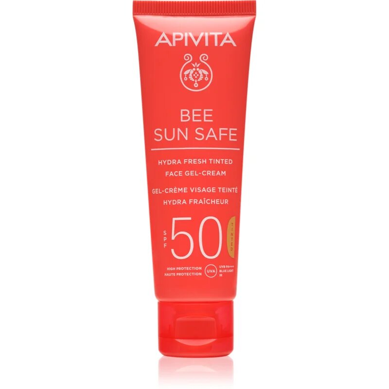 Apivita Bee Sun Safe Hydra Face Tinted Gel-Cream SPF50 тониращ гел-крем SPF 50 50 мл.