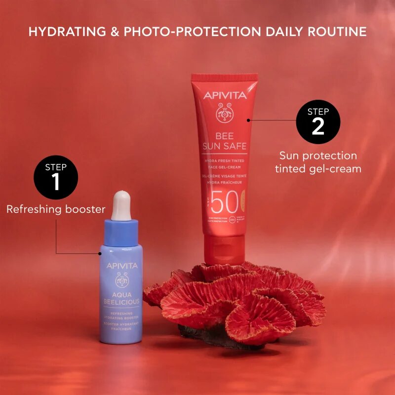 Apivita Bee Sun Safe Hydra Face Tinted Gel-Cream SPF50 тониращ гел-крем SPF 50 50 мл.