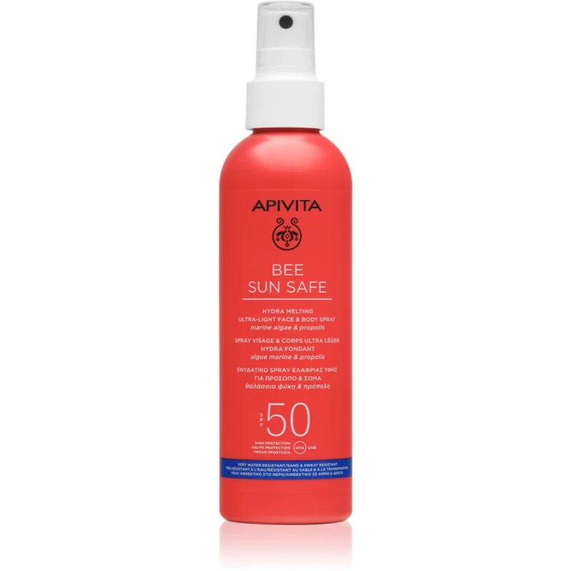 Apivita Bee Sun Safe Hydra Melting Ultra-Light Spray SPF50 слънцезащитен лосион в спрей SPF 50 200 мл.