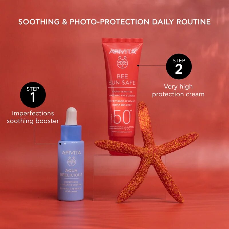 Apivita Bee Sun Safe Hydra Sensitive Soothing Face Cream SPF50+ успокояващ и хидратиращ крем SPF 50+ 50 мл.