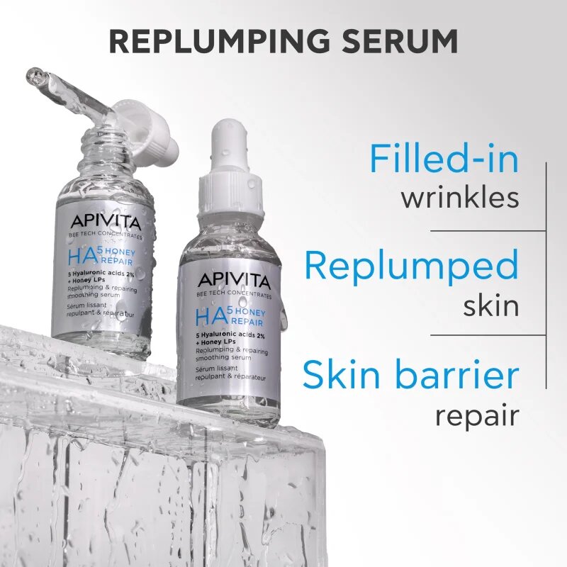 Apivita Bee Tech Concentrates HA5 Honey Repair Serum ревитализиращ серум с хиалуронова киселина 30 мл.