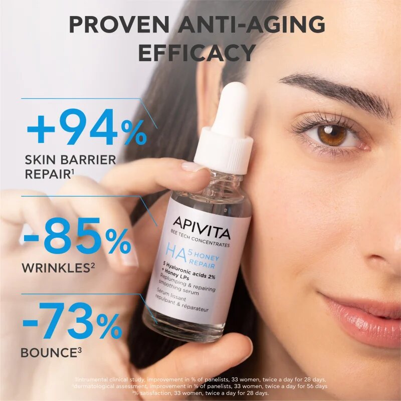 Apivita Bee Tech Concentrates HA5 Honey Repair Serum ревитализиращ серум с хиалуронова киселина 30 мл.