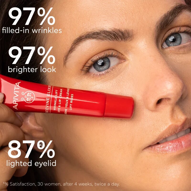 Apivita Beevine Elixir Eye & Lip cream интензивен лифтинг крем за околоочния контур против бръчки и тъмни кръгове 15 мл.